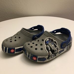 R2d2 toddler light up Crocs (Size 9)